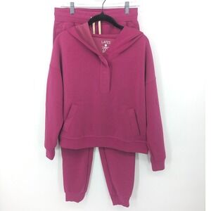 Lates By Kate Women's Pink Hoodie + Sweatpants Set